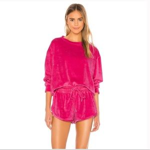 Mikoh Pink velour matching lounge set
